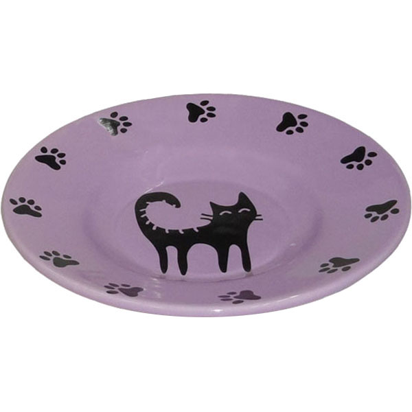 Миска для животных Foxie Cat Plate фиолетовая 140 мл, цвет фиолетовый, размер для всех пород