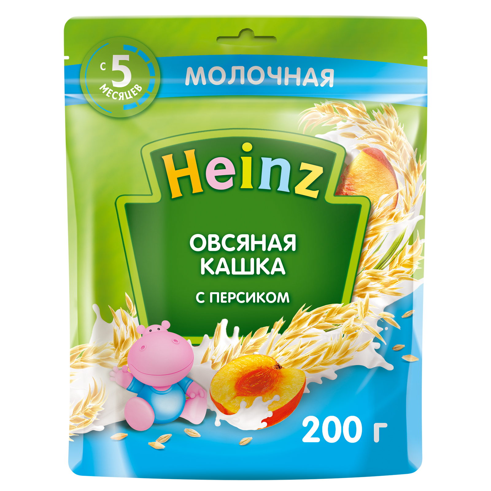 Каша Heinz молочная овсяная с персиком с Омега 3 с 5-ти месяцев 200 г