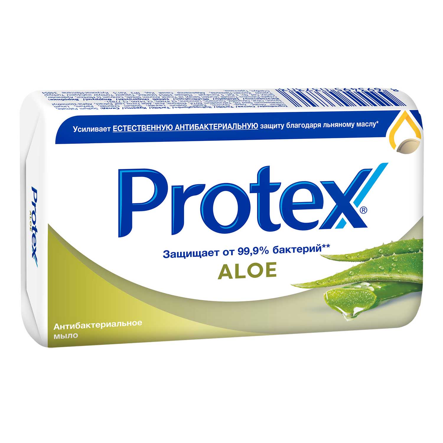 Мыло туалетное Protex Aloe антибактериальное, 90 г мыло туалетное protex ultra антибактериальное с льняным маслом 90 гр