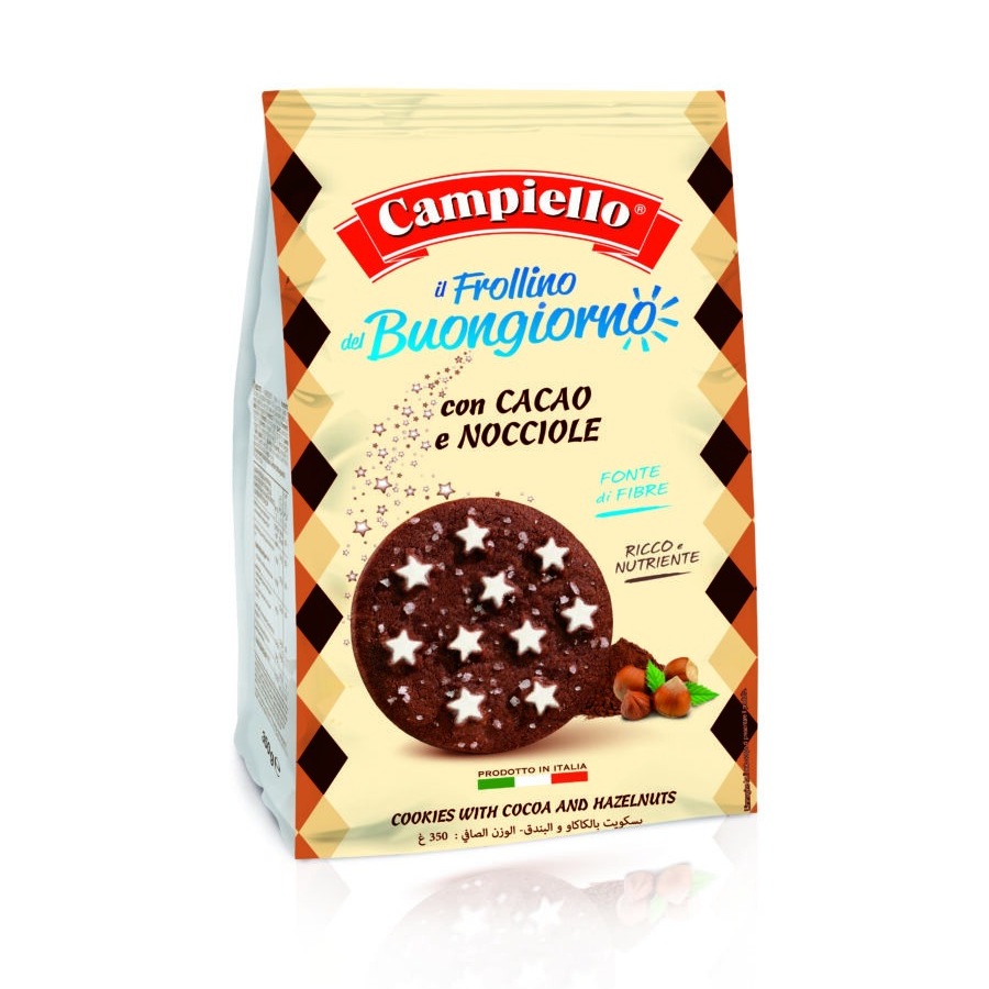 Печенье Campiello с шоколадом и лесными орехами 350 г печенье campiello il frollino del buongiorno con panna 350 г