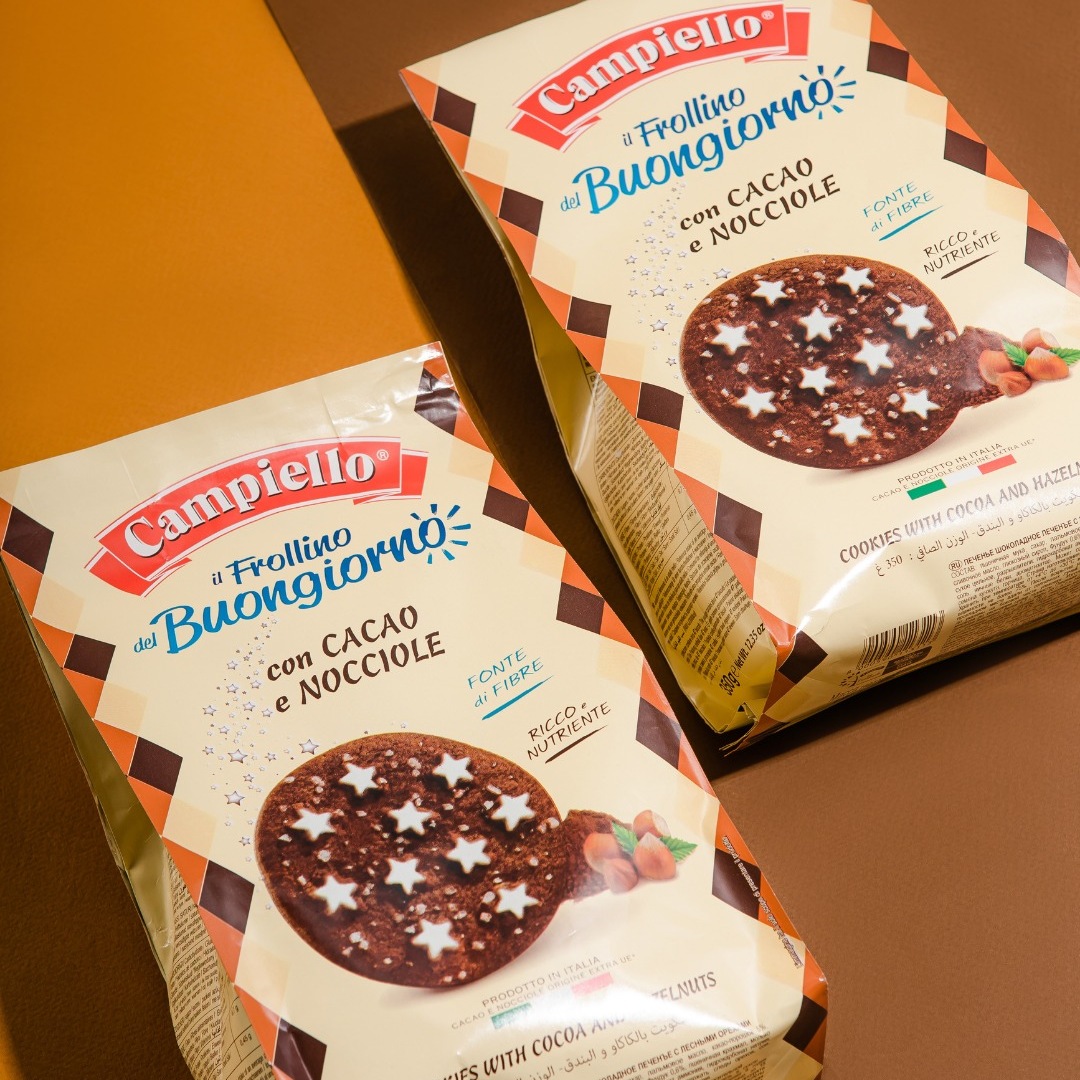 фото Печенье campiello с шоколадом и лесными орехами 350 г