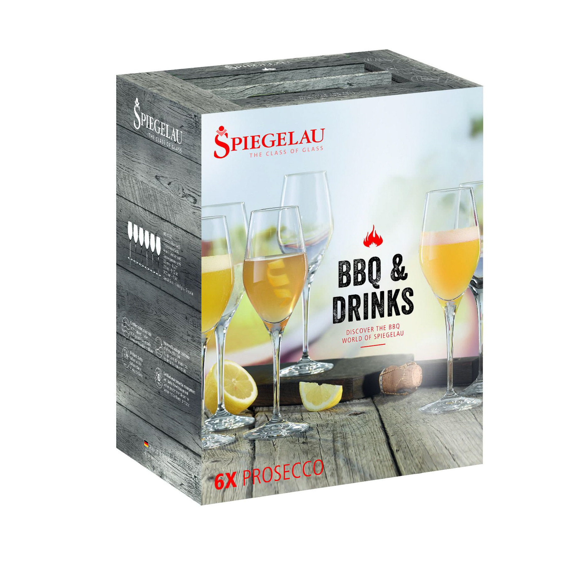 Набор бокалов Spiegelau BBQ Drinks Prosecco 270 мл 6 шт - фото 2
