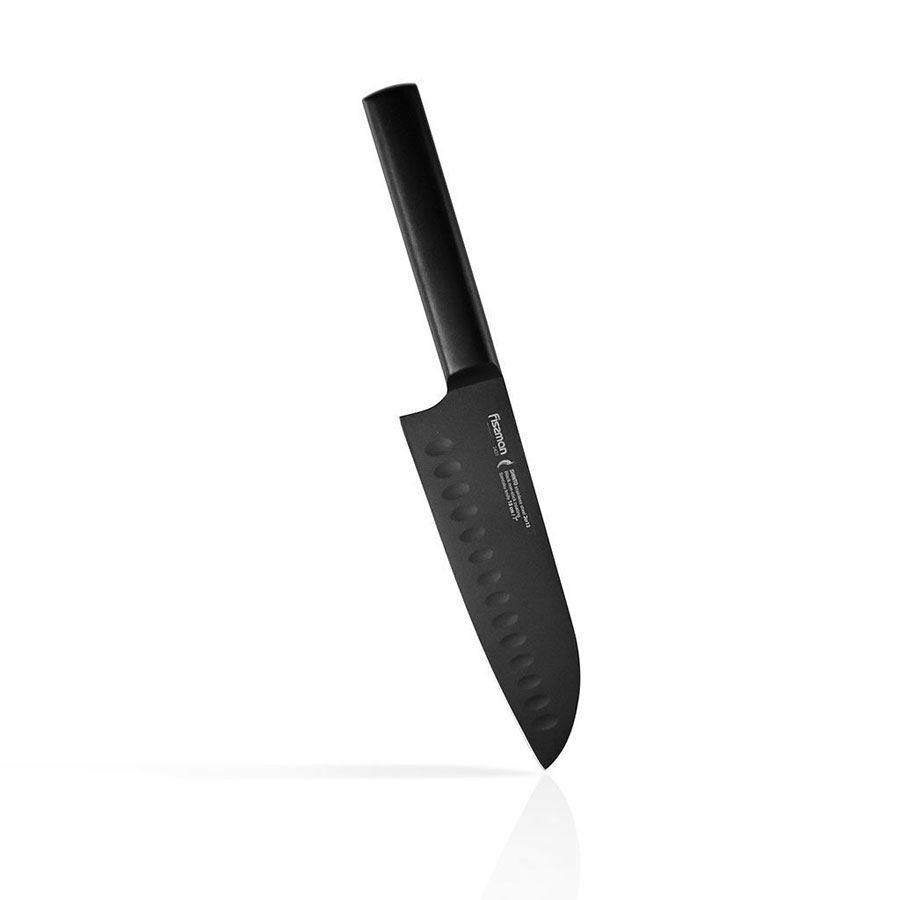 Нож сантоку Fissman shinto 18см с покрытием black non-stick coating - фото 1