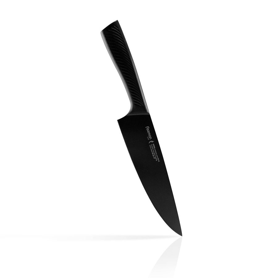 Нож поварской Fissman shinai 20см с покрытием graphite нож eikaso ergo поварской 21 см
