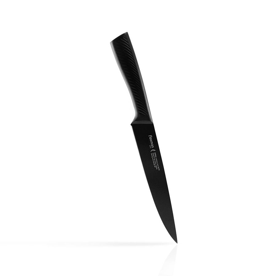 Нож гастрономический Fissman shinai 20см с покрытием graphite нож сантоку fissman shinai 18см с покрытием graphite