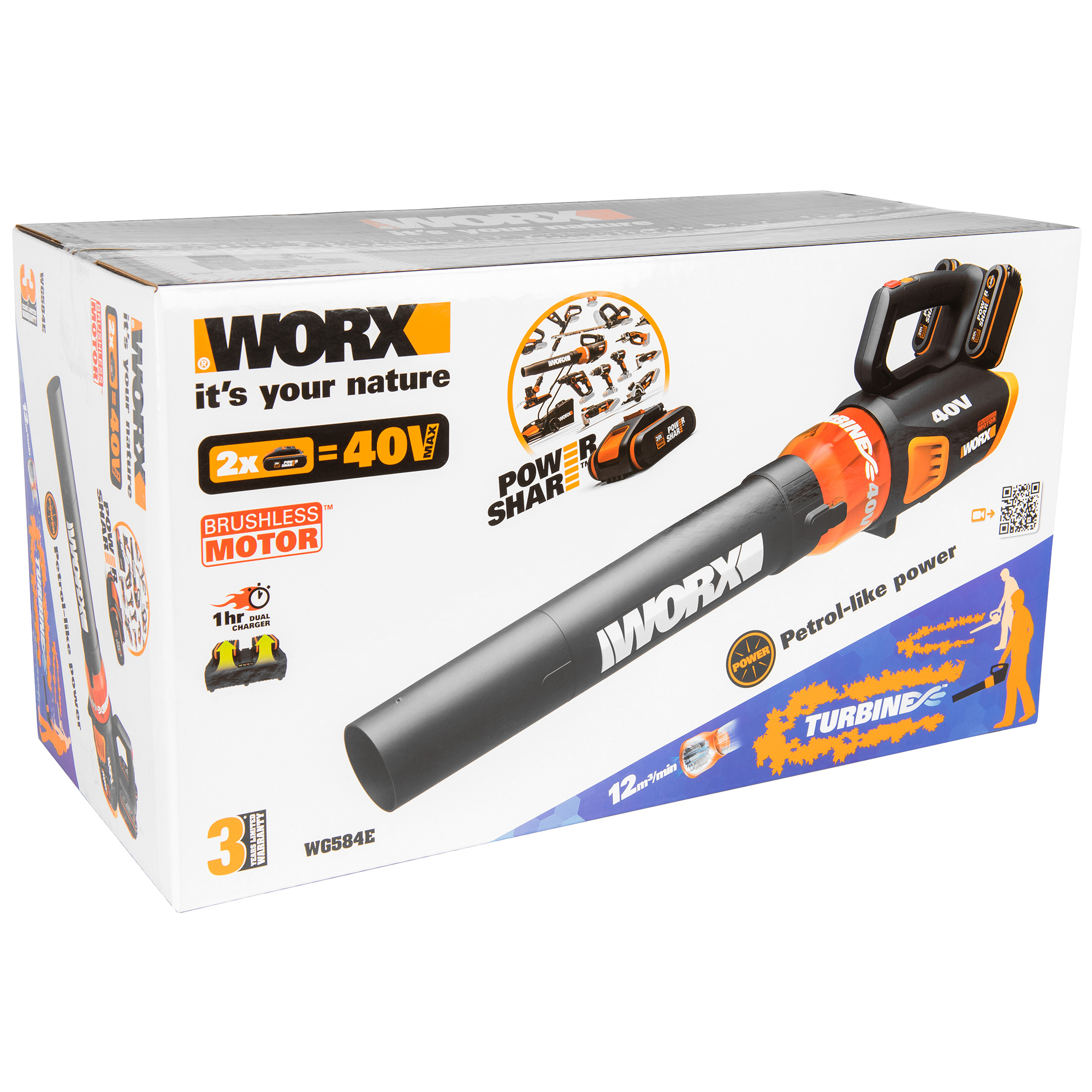 фото Воздуходувка worx wg584e