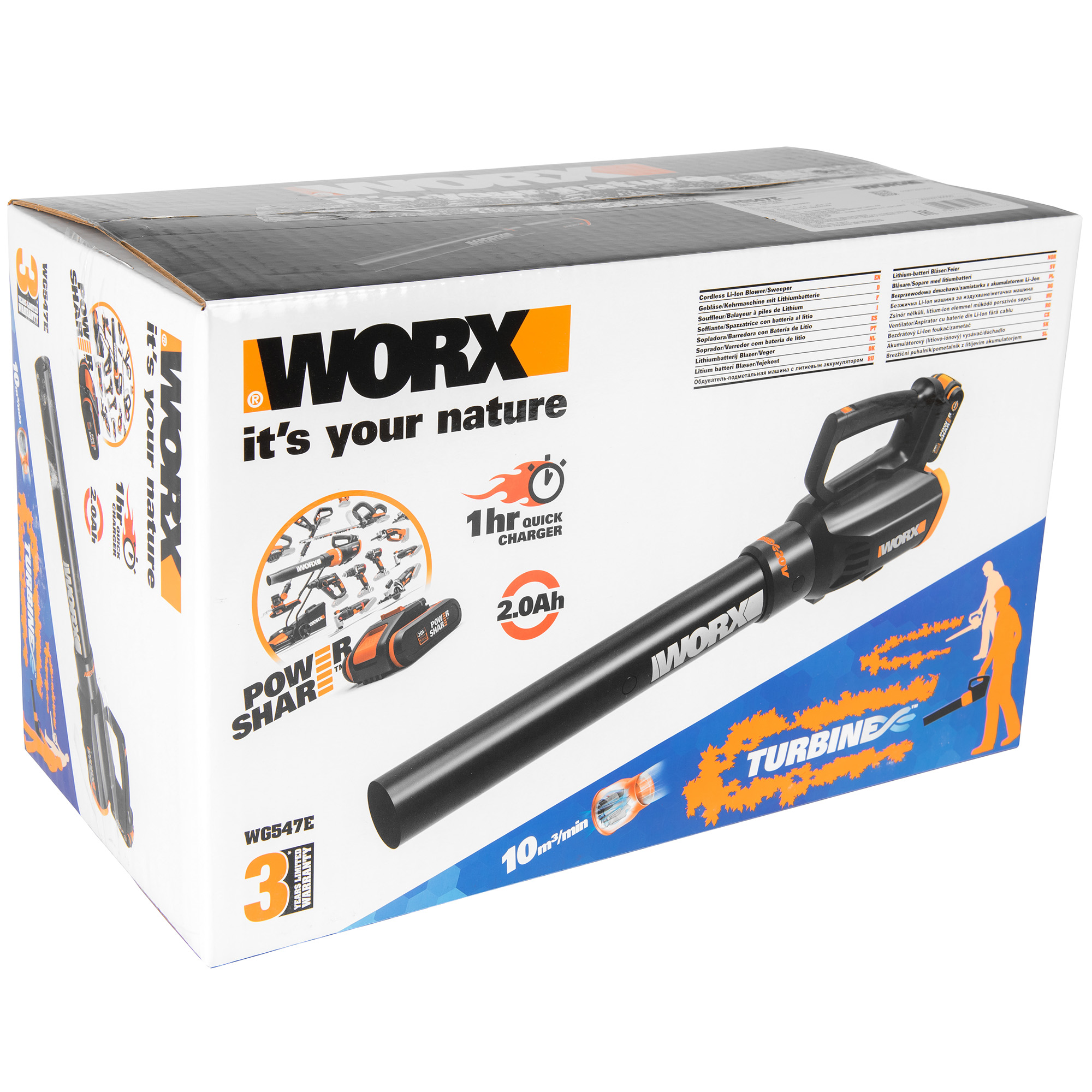 фото Воздуходувка worx air turbine wg547e