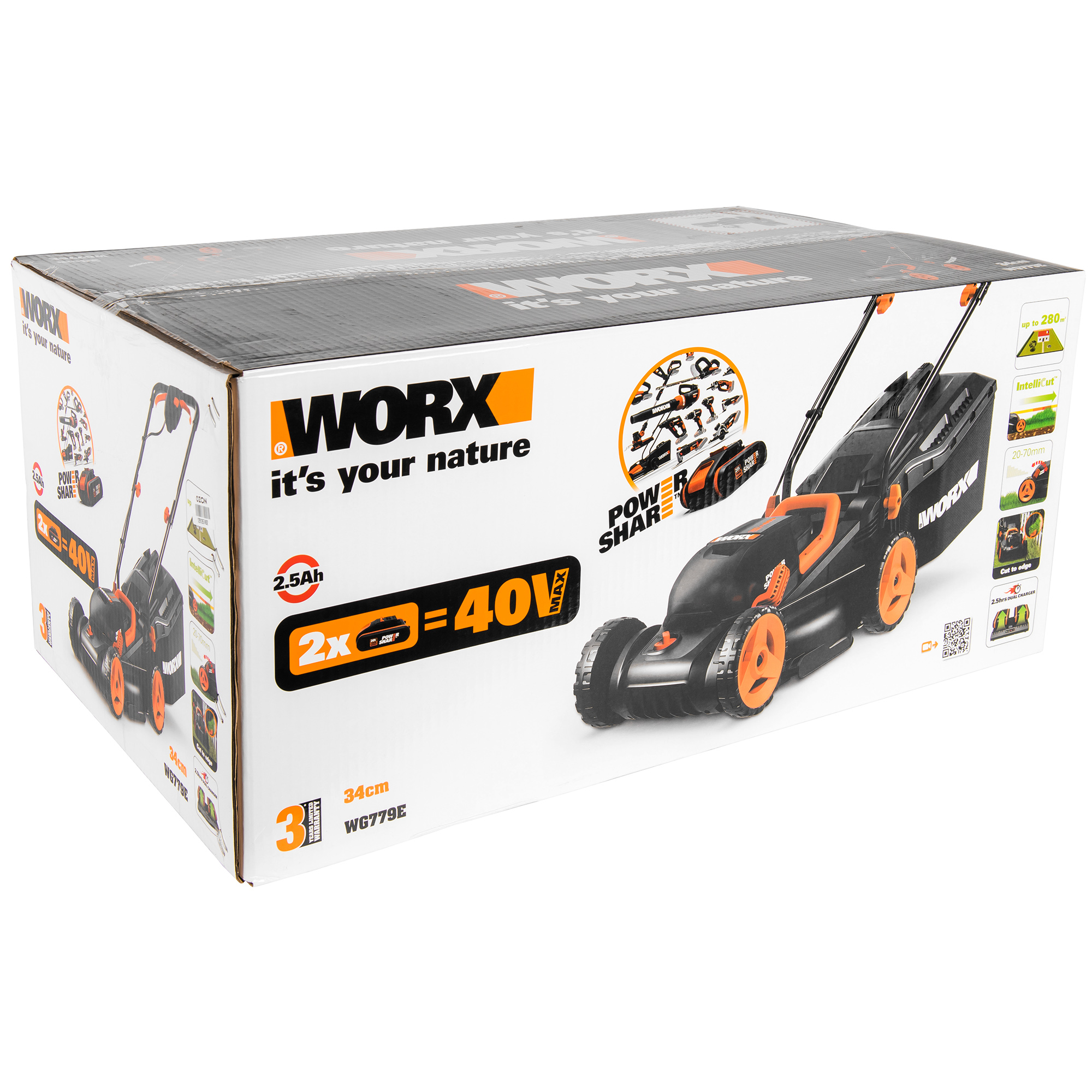 фото Газонокосилка аккумуляторная worx wg779e