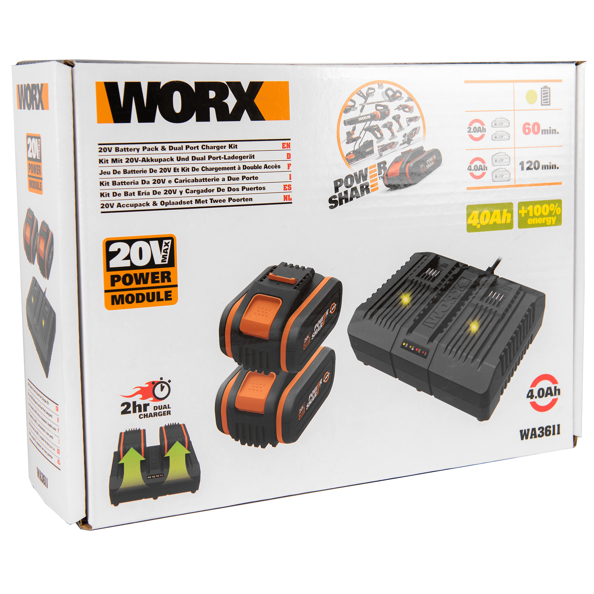 Комплект WORX WA3611, цвет оранжевый - фото 5