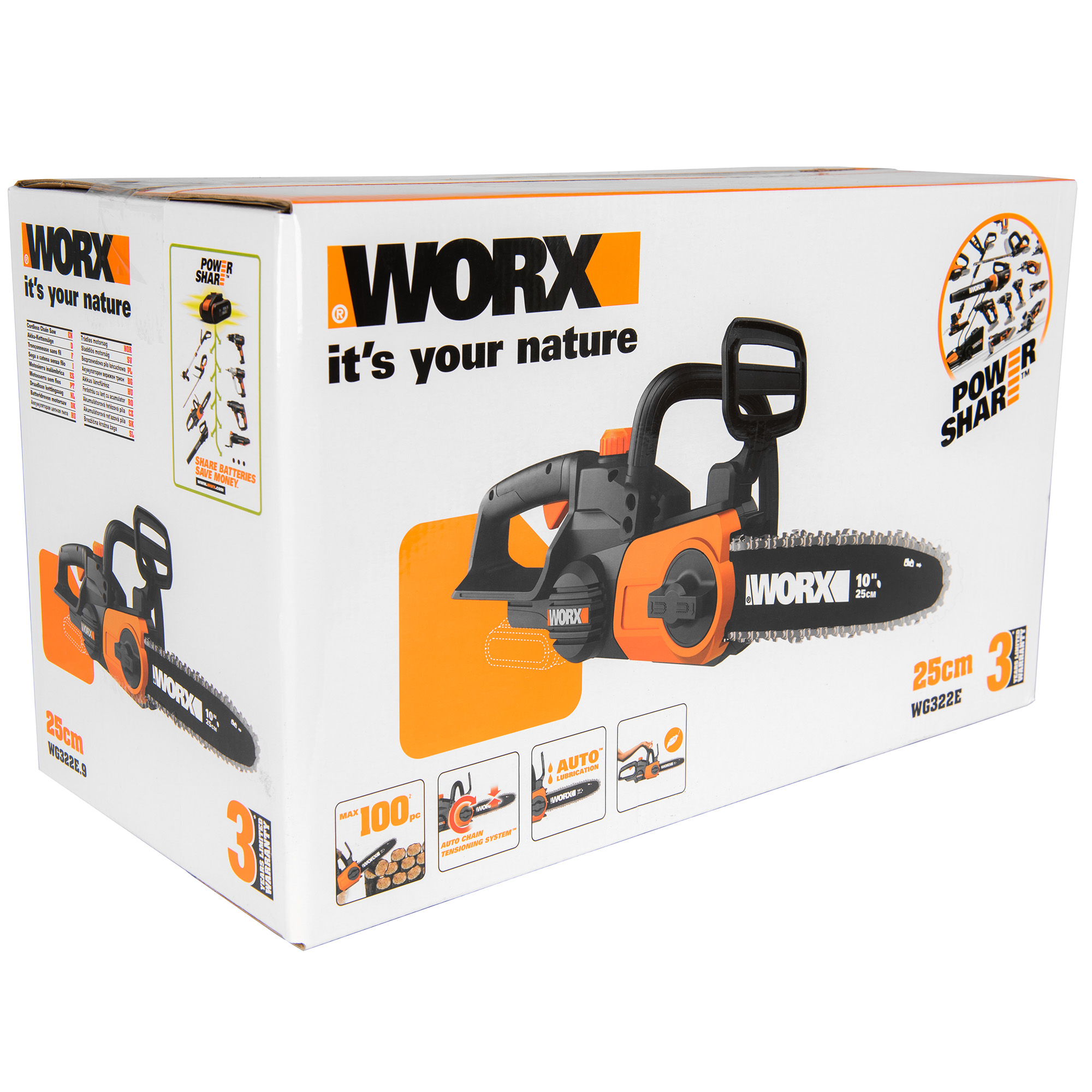 фото Пила цепная worx wg322e