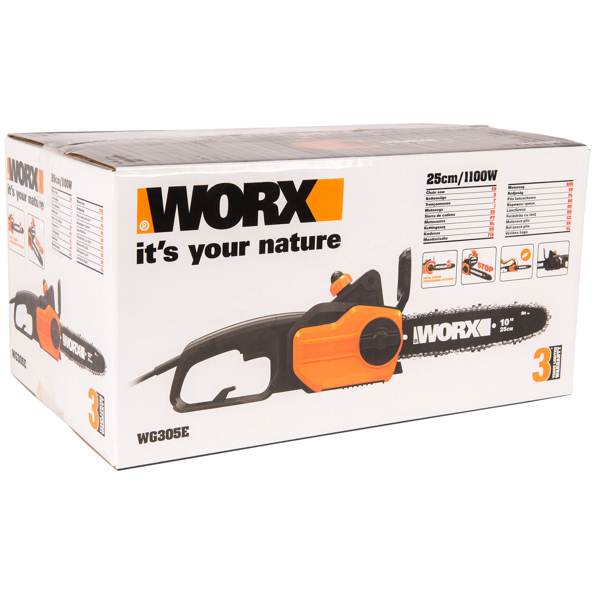 фото Пила цепная worx wg305e