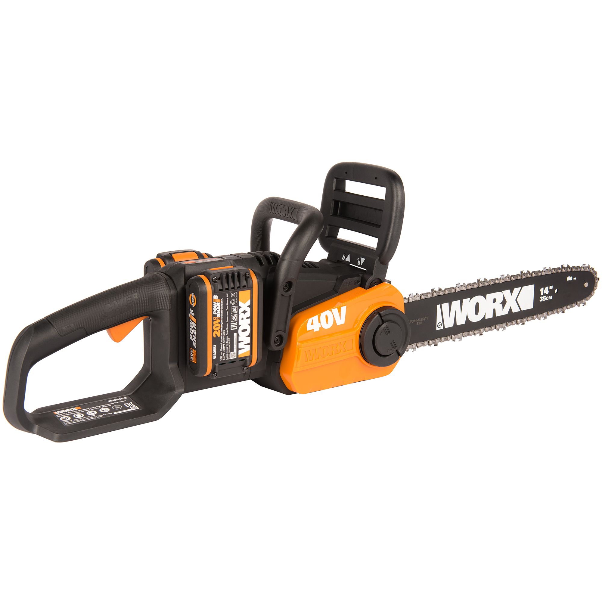 фото Пила цепная worx wg384e