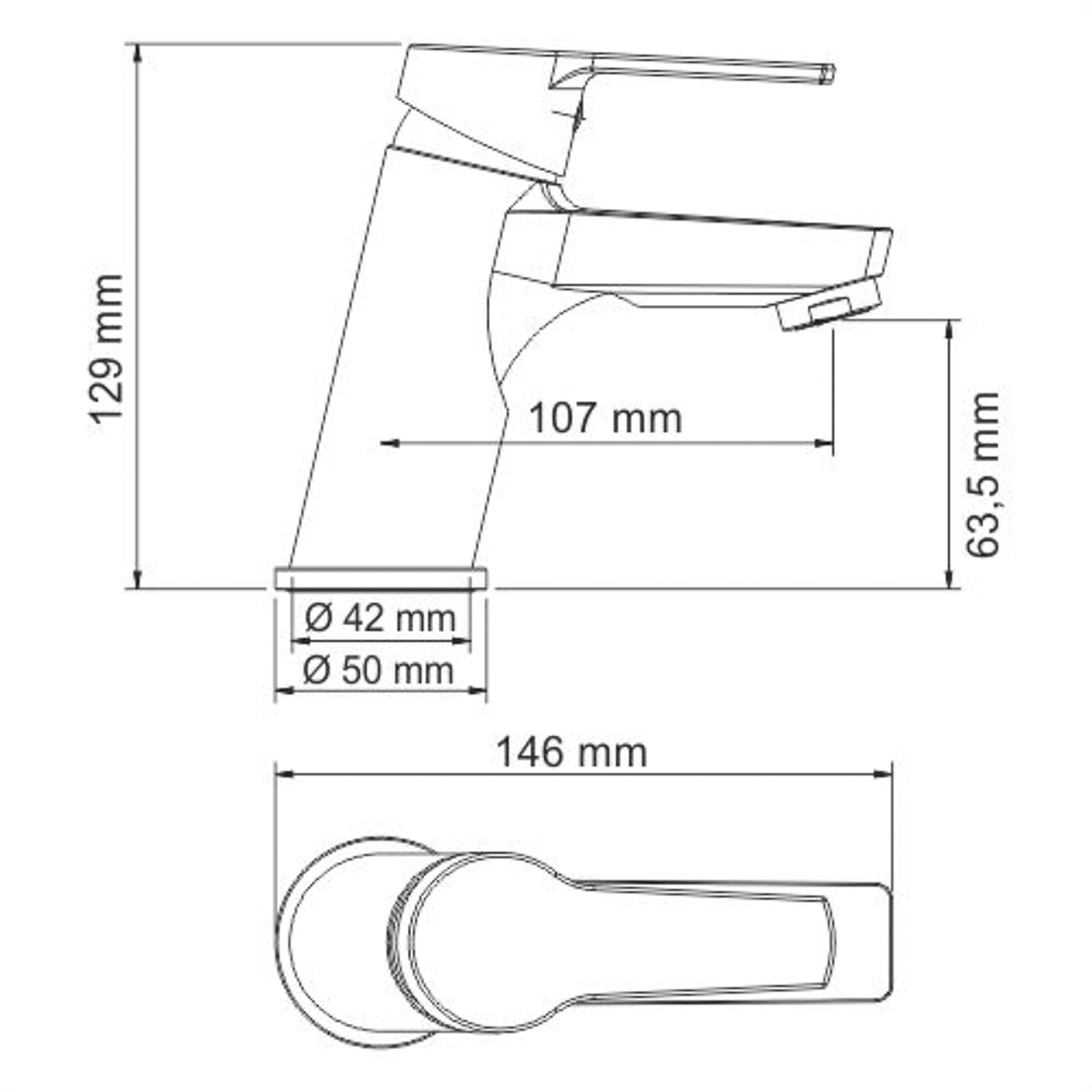 Смеситель для раковины Wasserkraft Rhin (4403) Вид№2