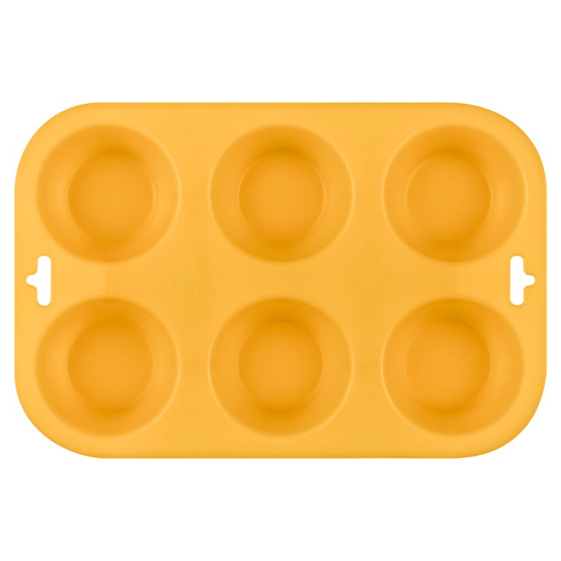 Форма для кексов Guffman Casa forno на 6 шт, цвет желтый - фото 2