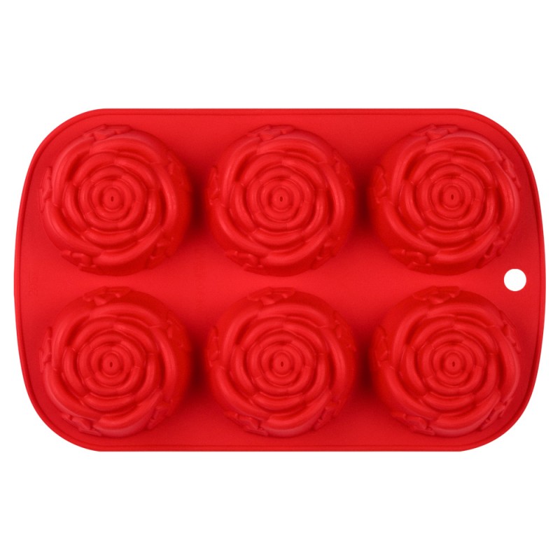 Форма Guffman Casa forno Rose на 6 шт, цвет красный - фото 3