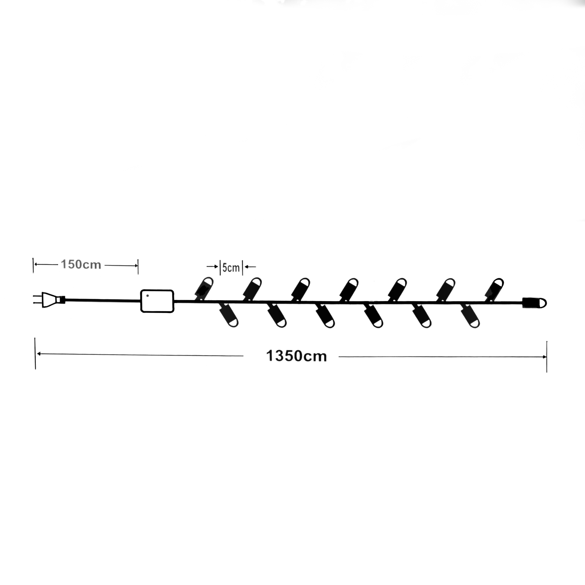 Электрогирлянда для помещений Reason DL24048/R4 240 LED со стартовым шнуром Вид№8