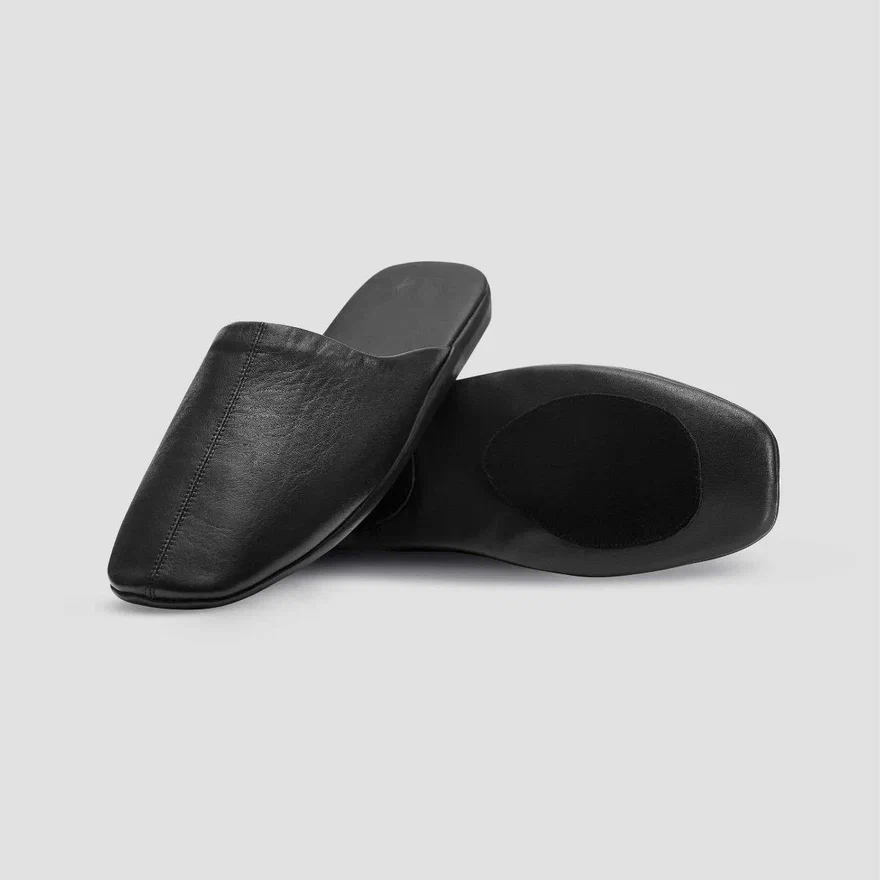 Мужские кожаные тапочки Togas Глен чёрные р.40-41, цвет чёрный, размер 40-41 - фото 2