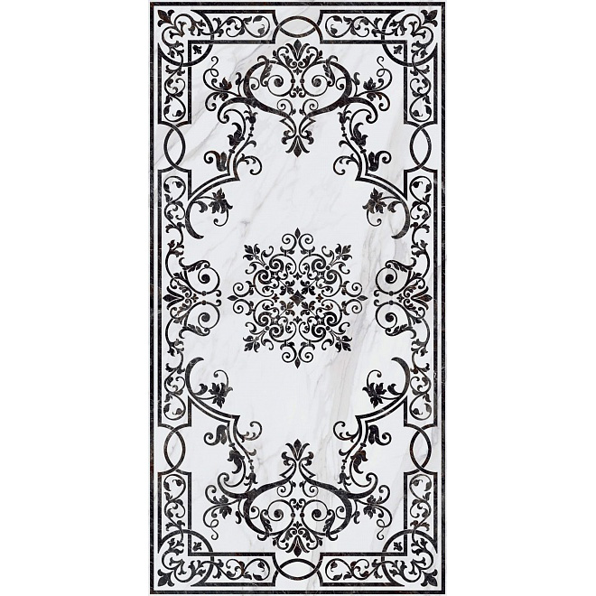 

Декор Kerama Marazzi Монте Тиберио декорированный 119,5x238,5 SG591702R, Белый;черный