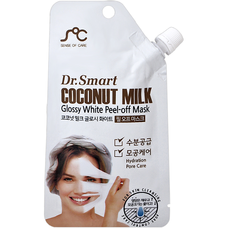 маска для губ с гиалуроном и кокосовым маслом несмываемая wow lips 15мл Маска-пленка Dr. Smart с кокосовым молоком 25 г