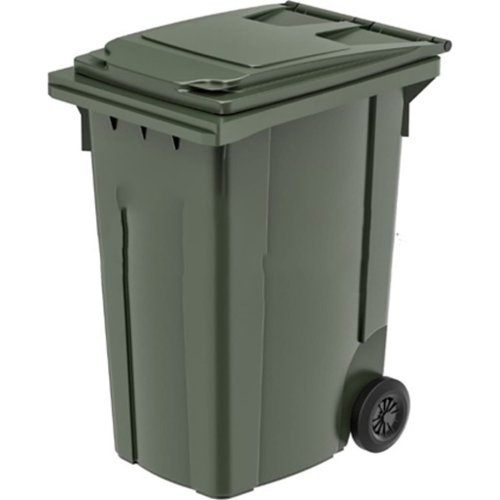 Контейнер мусорный Ай-Пласт передвижной зелёный 360 л мусорный контейнер grinda мк 120 120 л 550 х 480 х 997 мм 3840 12