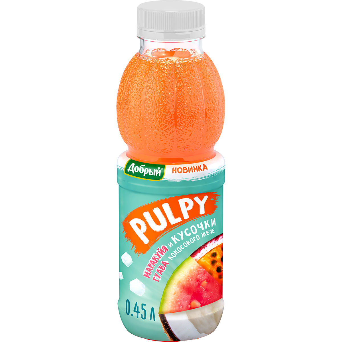 Напиток сокосодержащий Добрый Pulpy Маракуйя-гуава с кусочками кокосового желе 450 мл напиток сокосодержащий добрый pulpy апельсин 900 мл