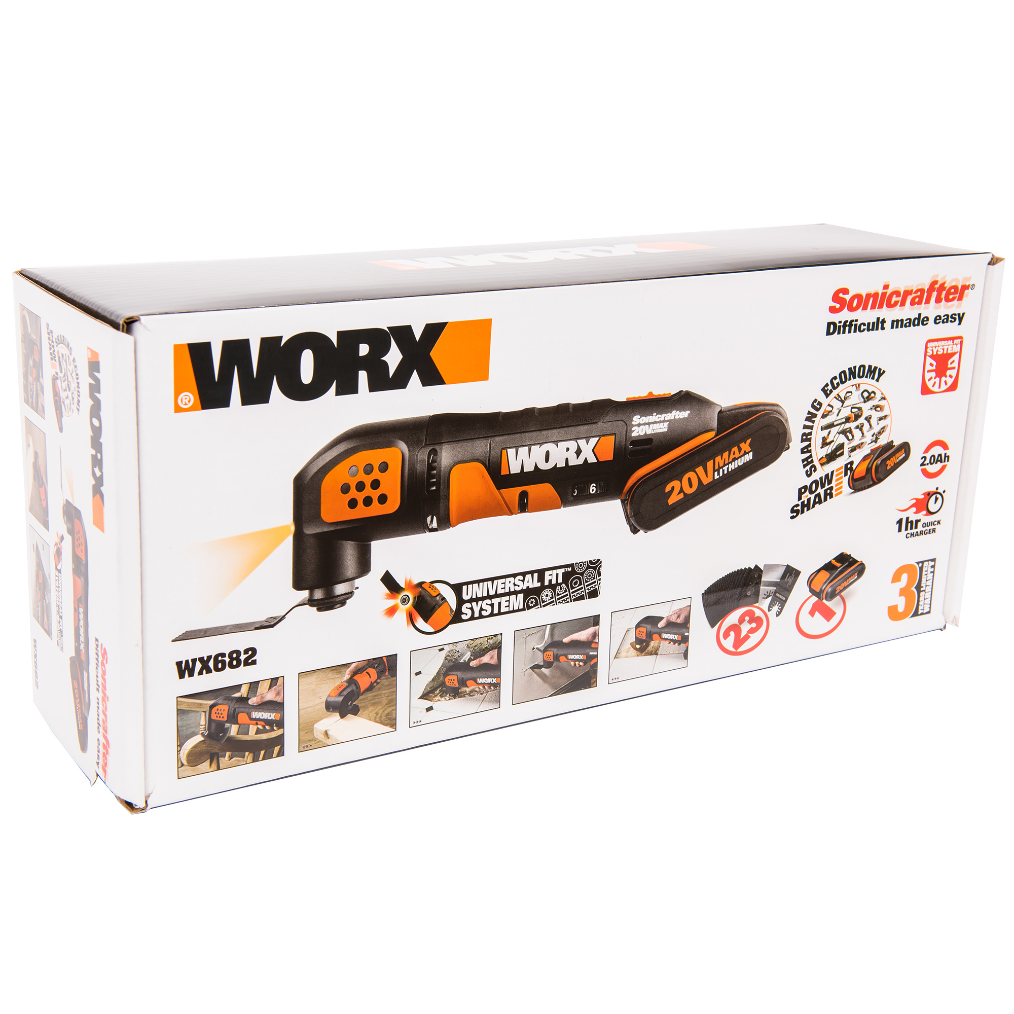 Многофункциональный инструмент WORX WX682, цвет оранжевый - фото 10