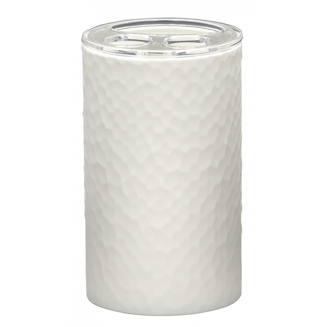 Стакан для зубных щёток Ridder Crimp белый 7х12 см стаканы картонные белый 0 25 литра 75 шт в уп