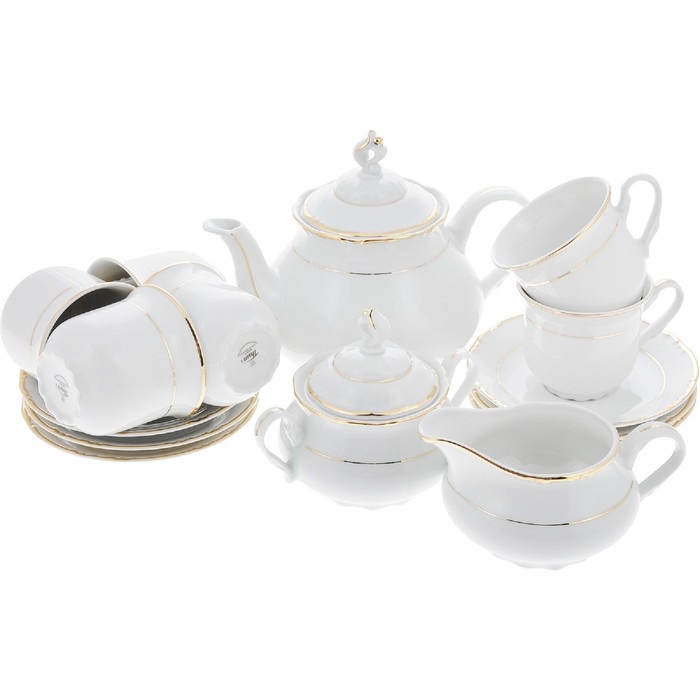 Чайный сервиз Thun 1794 6 персон 17 предметов Constance декор золото чайный сервиз thun 1794 6 персон 17 предметов opal