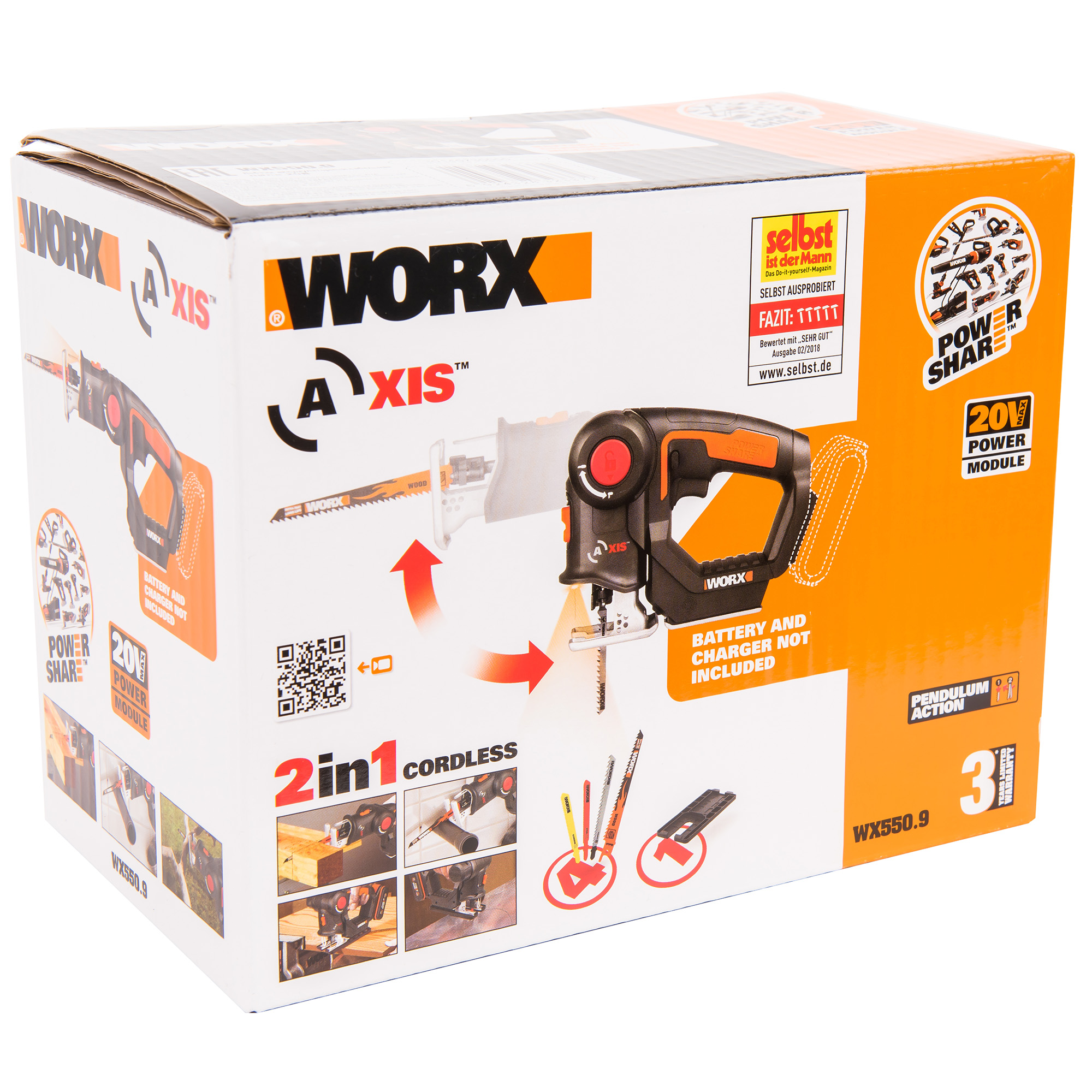 фото Лобзик worx wx550.9 без акб и зу