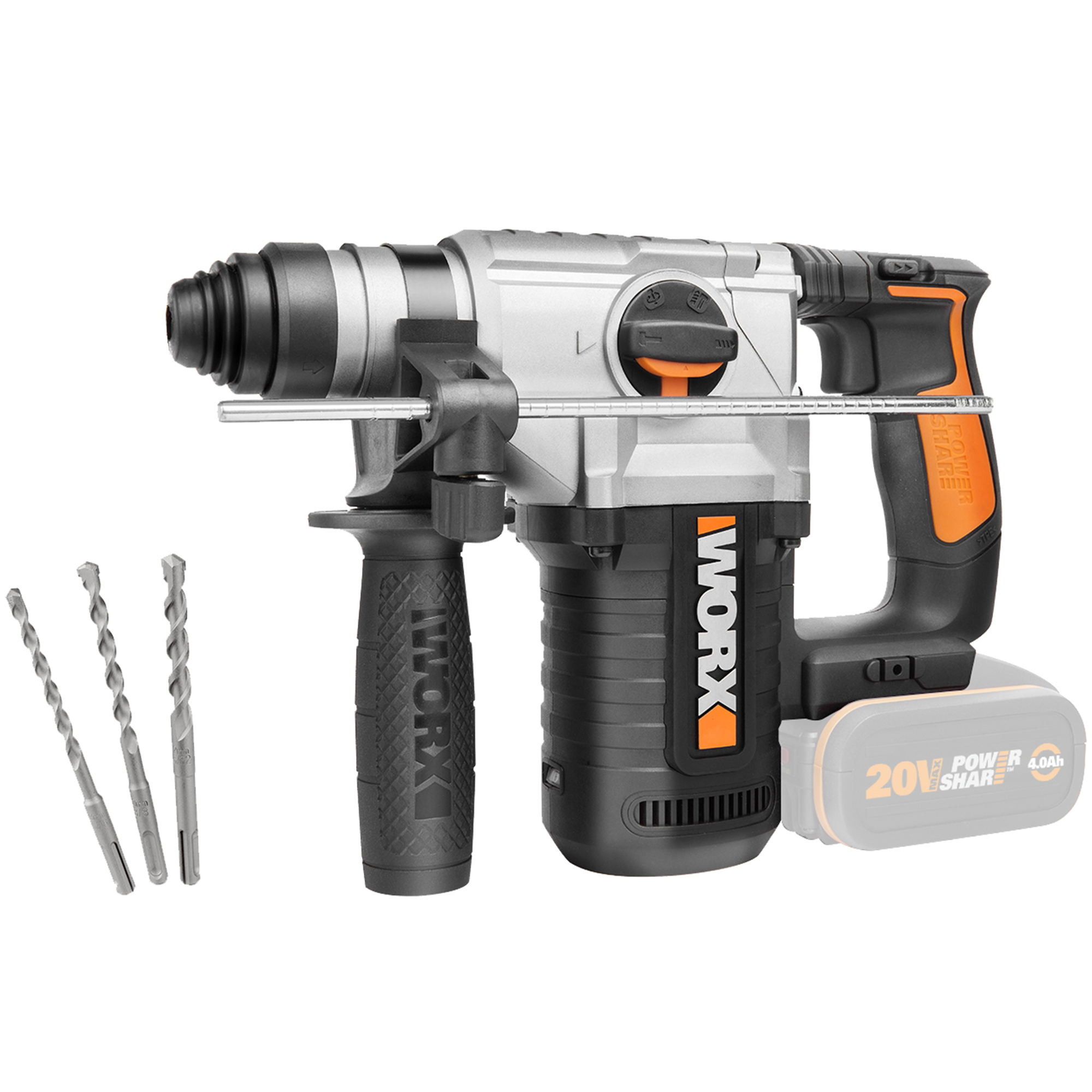 фото Перфоратор worx wx392.9 без акб и зу