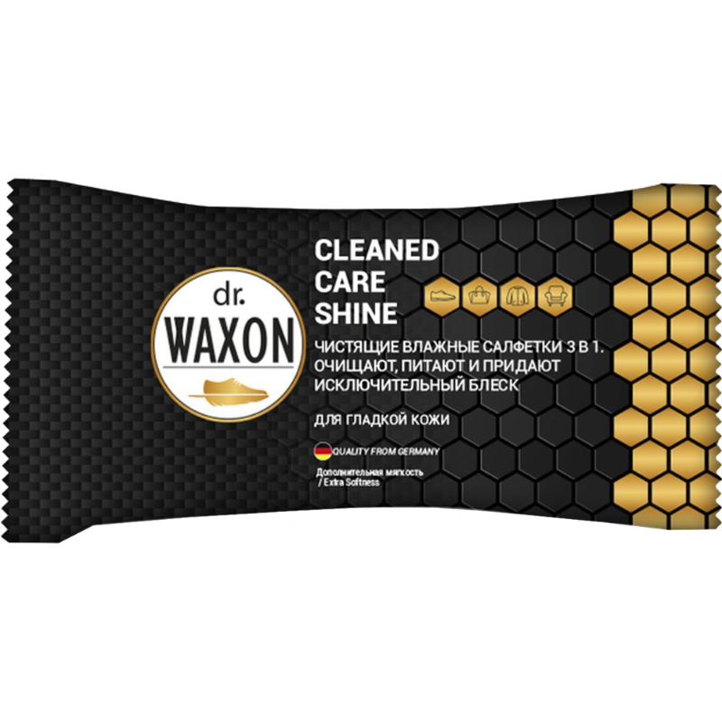 Салфетки влажные Dr. Waxon для гладкой кожи 3в1 15 шт салфетки влажные dr waxon для изделий из текстиля 30 шт