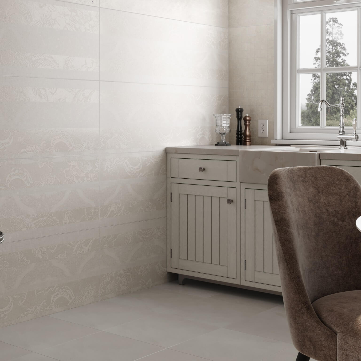 фото Плитка kerama marazzi эскориал серый обрезной 40,2x40,2 см sg161300r