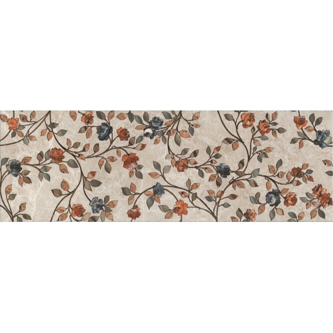 Декор Kerama Marazzi Гран-Виа цветы обрезной 30x89,5 см VT/A26/13083R