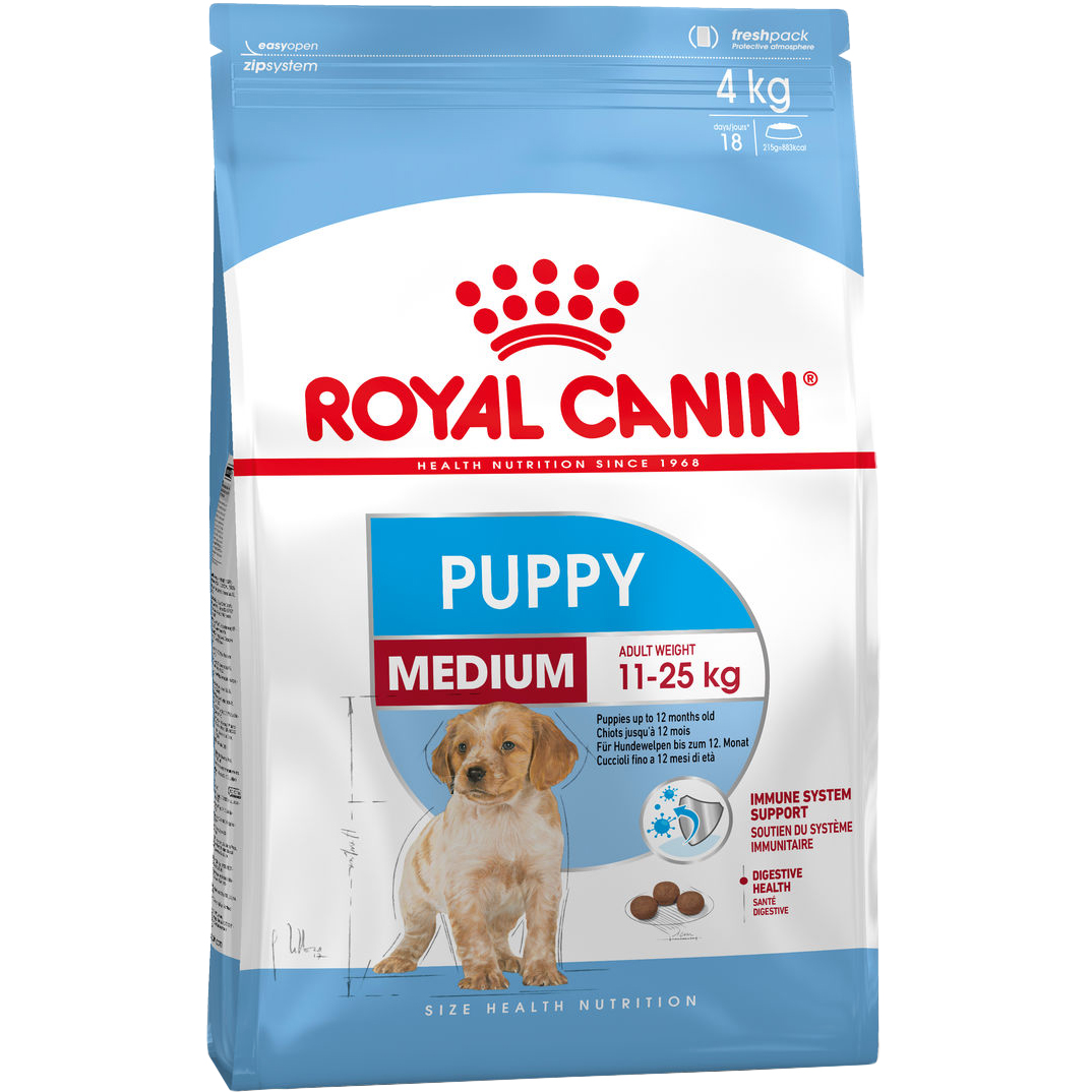Корм для щенков Royal Canin Medium Puppy 3 кг корм для щенков royal canin medium puppy для средних пород от 2 до 12 месяцев сух 3кг