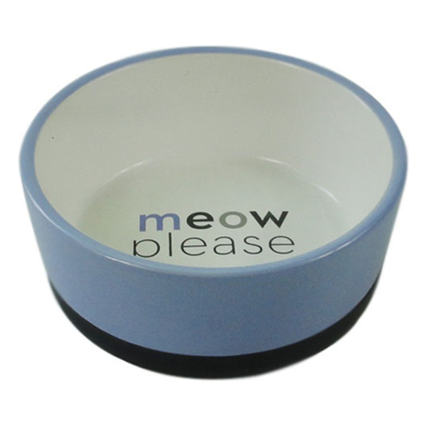 Миска для животный Foxie Meow серо-голубая 360 мл миска для животных foxie dog bowl голубая 170 мл
