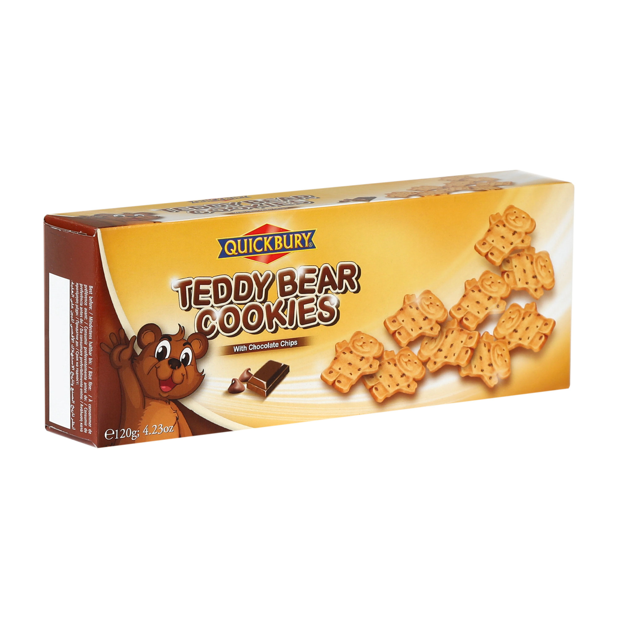 Печенье Quickbury Teddy Bear с шоколадной крошкой 130 г