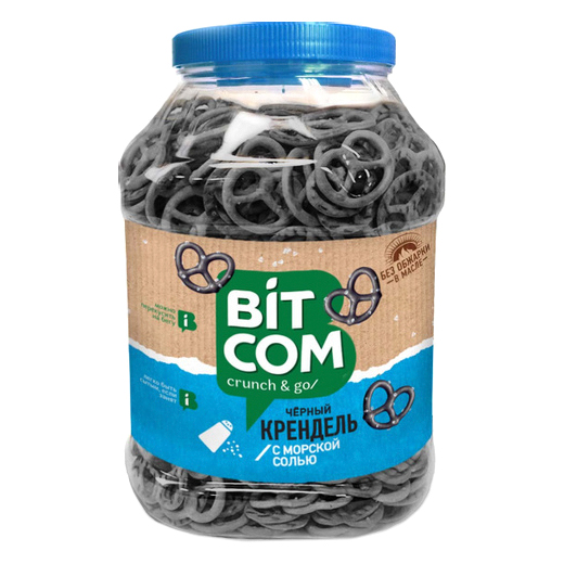 Крендель Bitcom черный с морской солью 460 г иван чай емельяновская биофабрика с вереском ферментированный 15 пирамидок