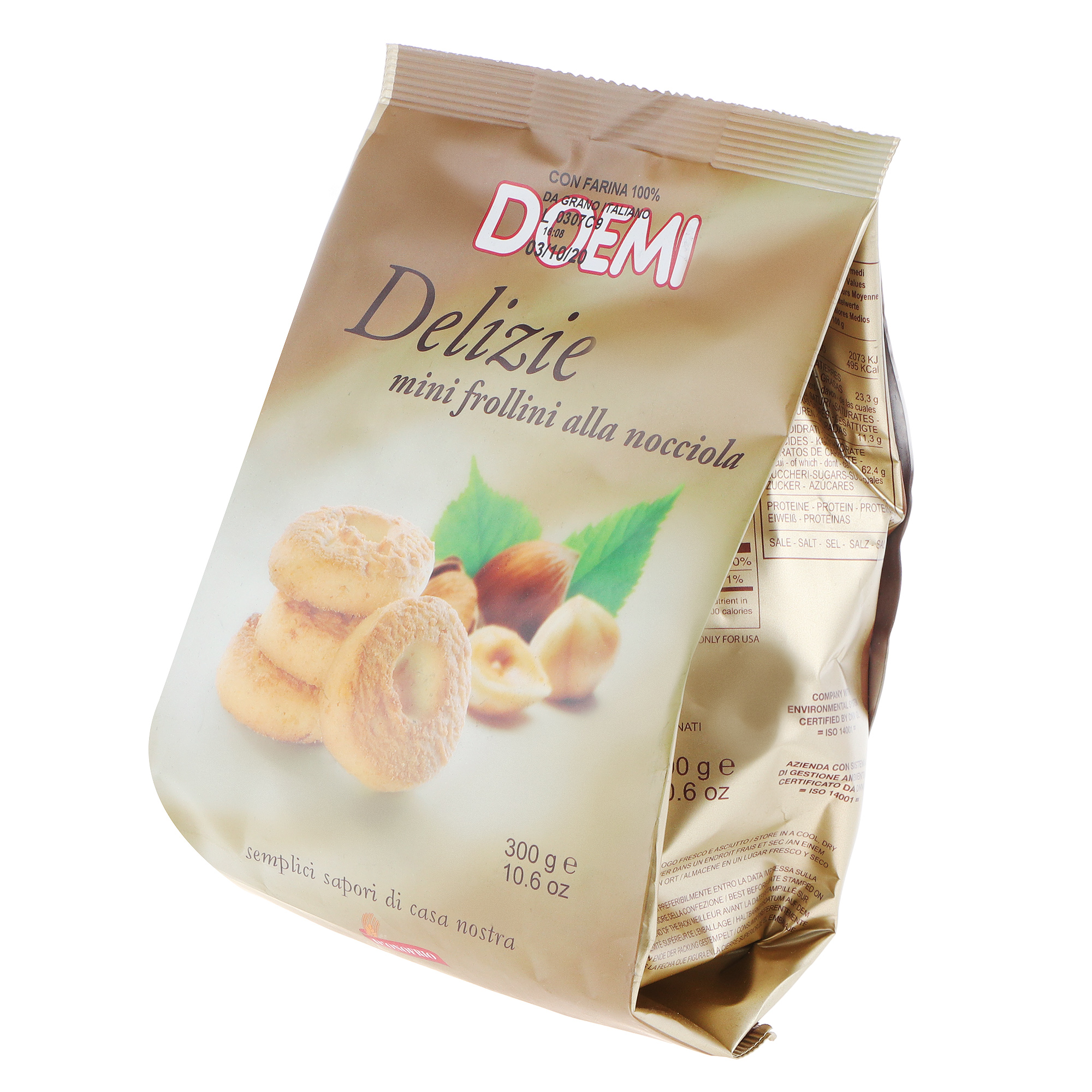 Печенье песочное DOEMI с фундуком печенье doemi pastarelle с шоколадной крошкой 600 г
