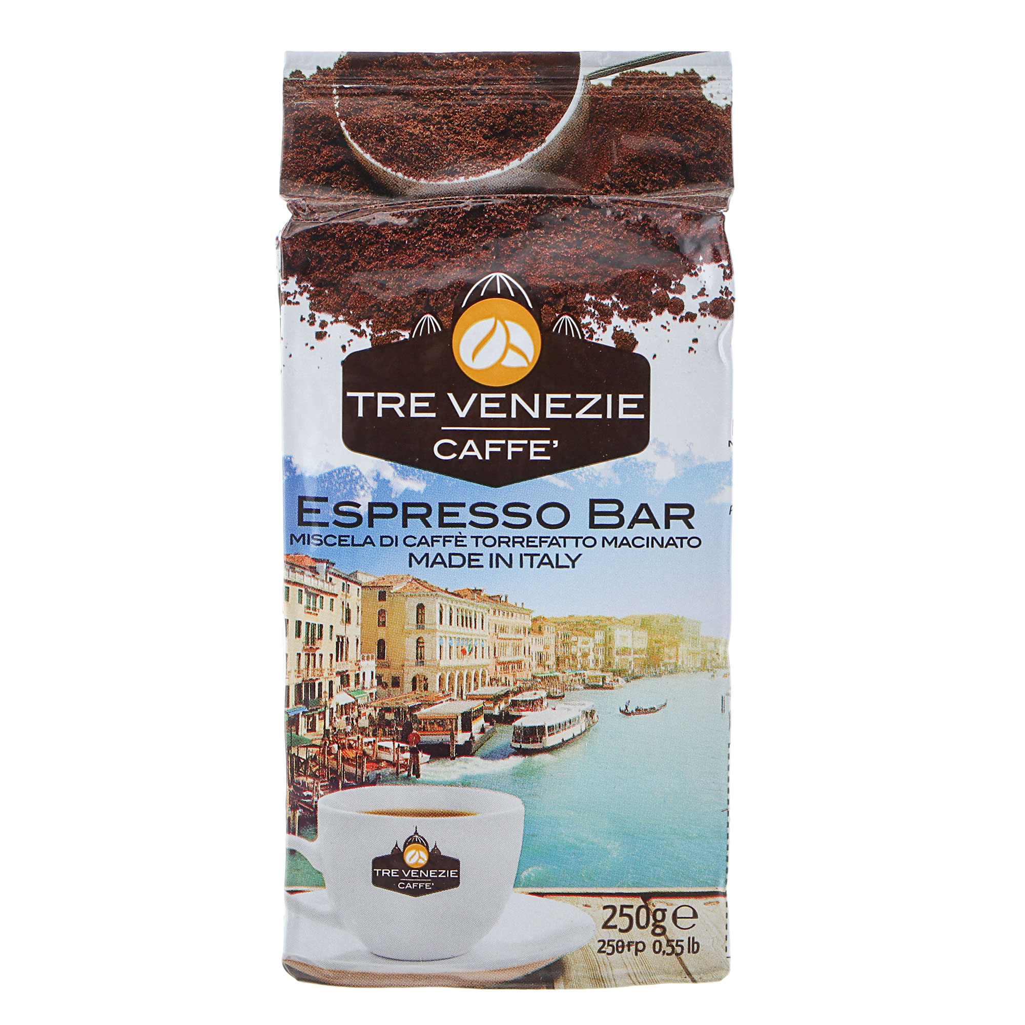 Кофе молотый Tre Venezie Caffe Espresso 250 г кофе в капсулах tre venezie caffe leone doro 10 шт