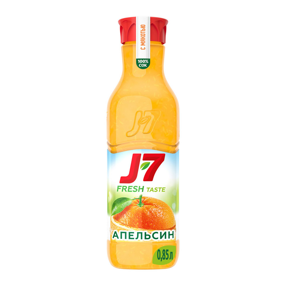 Сок J7 Апельсин охлажденный 0,85л сок j7 яблоко персик охлажденный 0 97 л
