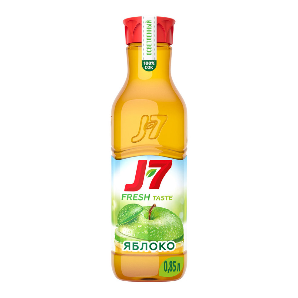 Сок J7 Яблоко охлажденный 0,85л сок фрутоняня яблоко персик 0 5 литра 6 шт в уп