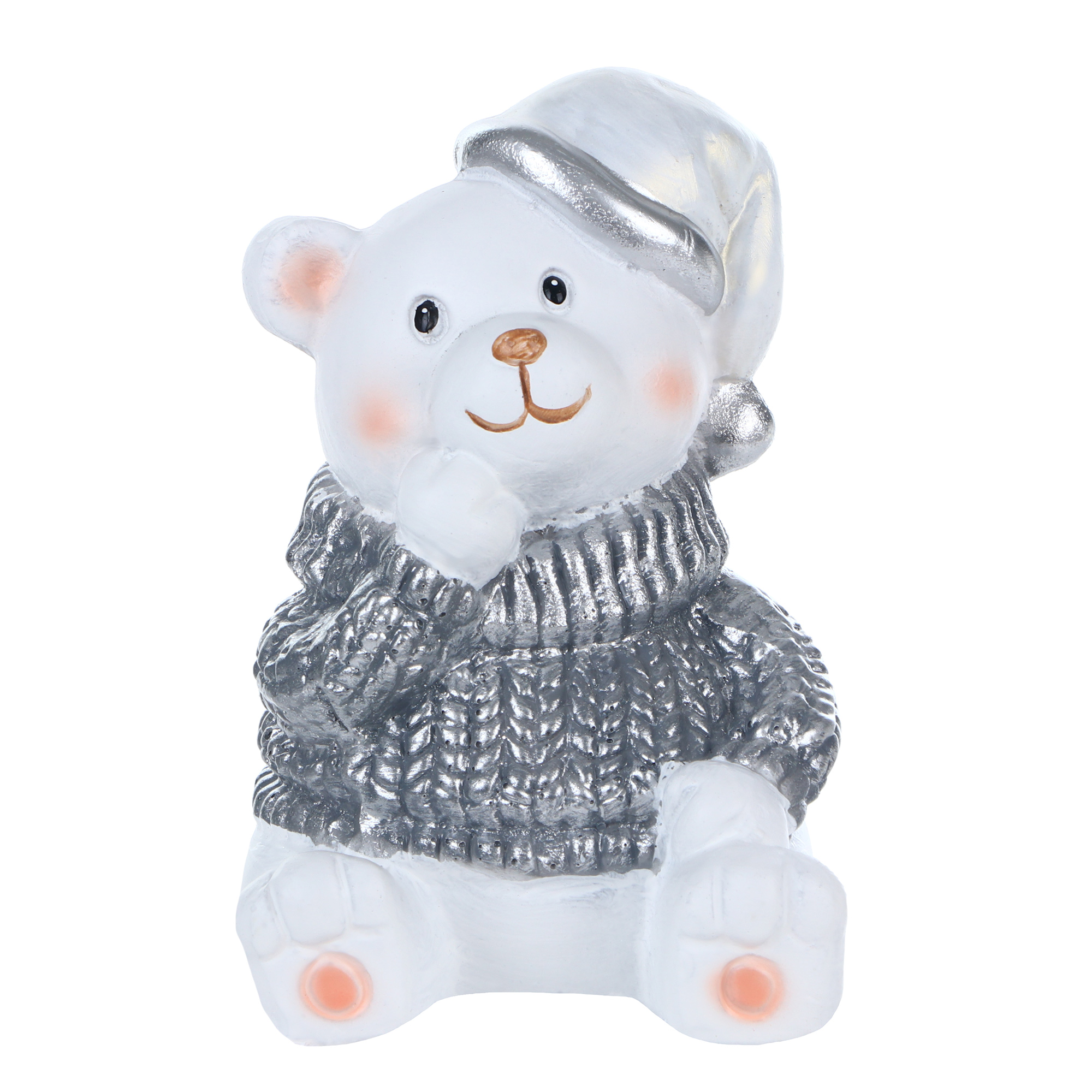 Фигура ТПК Полиформ Мишка в шапке 16 см фигура тпк полиформ снеговик с зайчиком 39 см