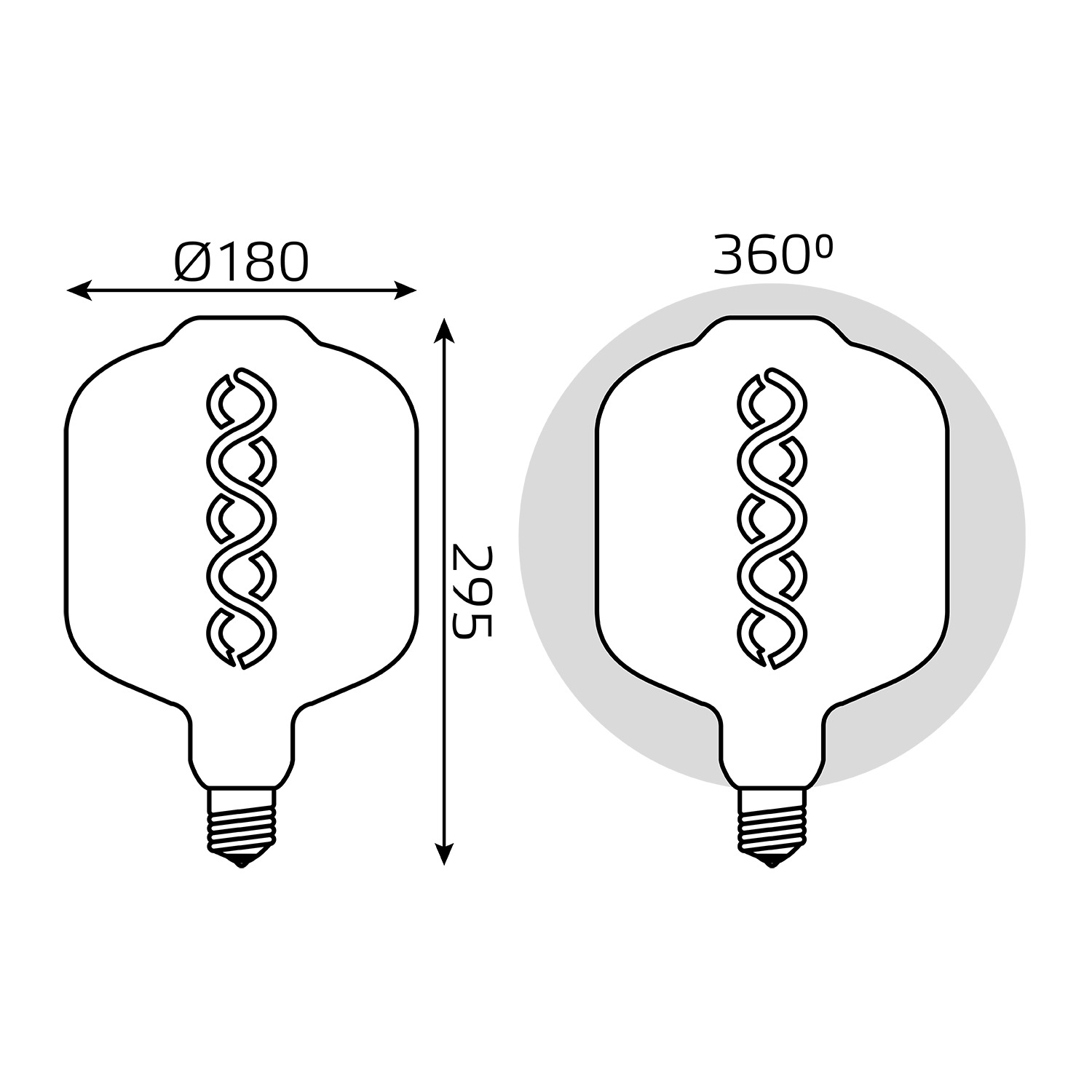 фото Лампа gauss flexible dl180 8w e27 gr2400k