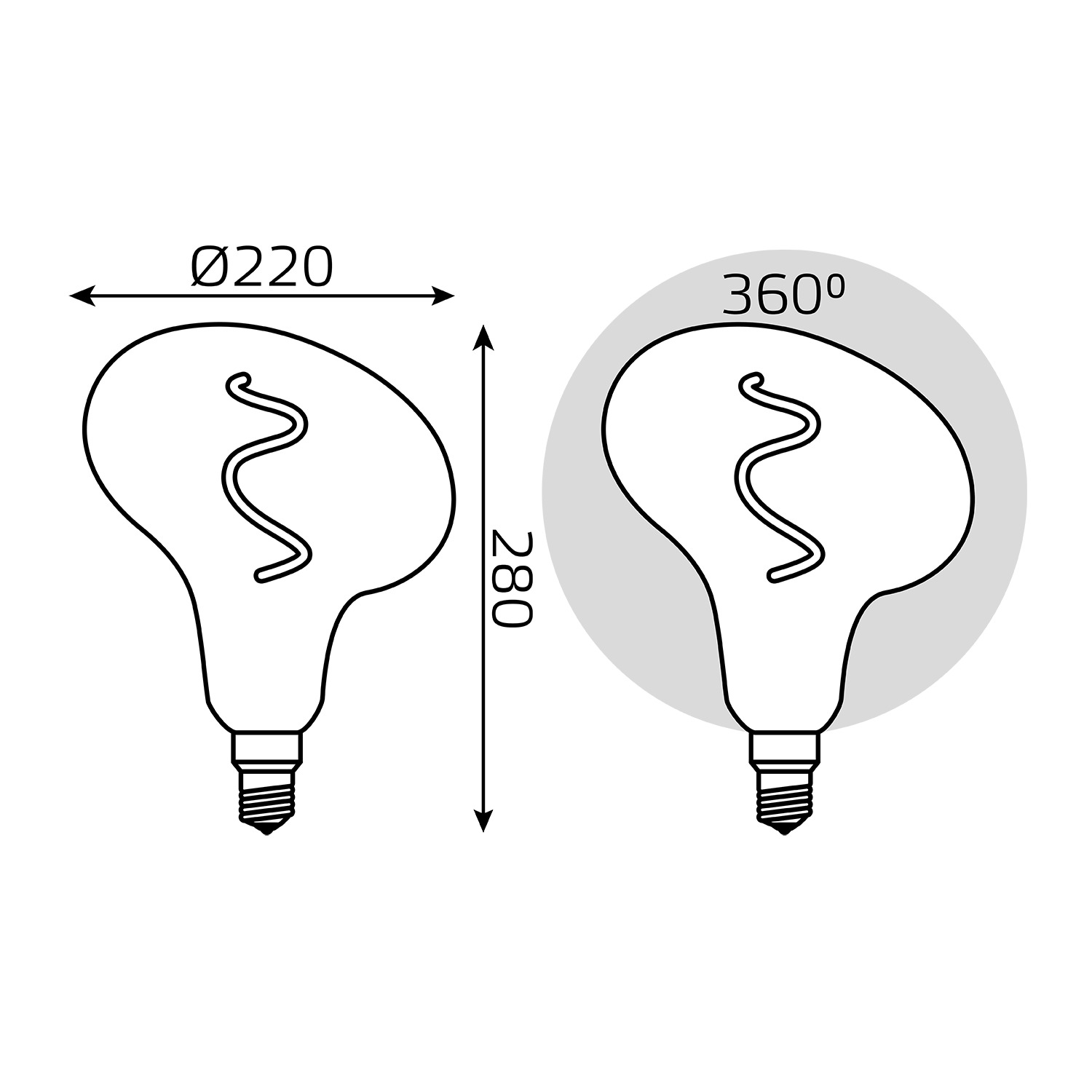 фото Лампа gauss flexible fd180 6w e27 gr2400k