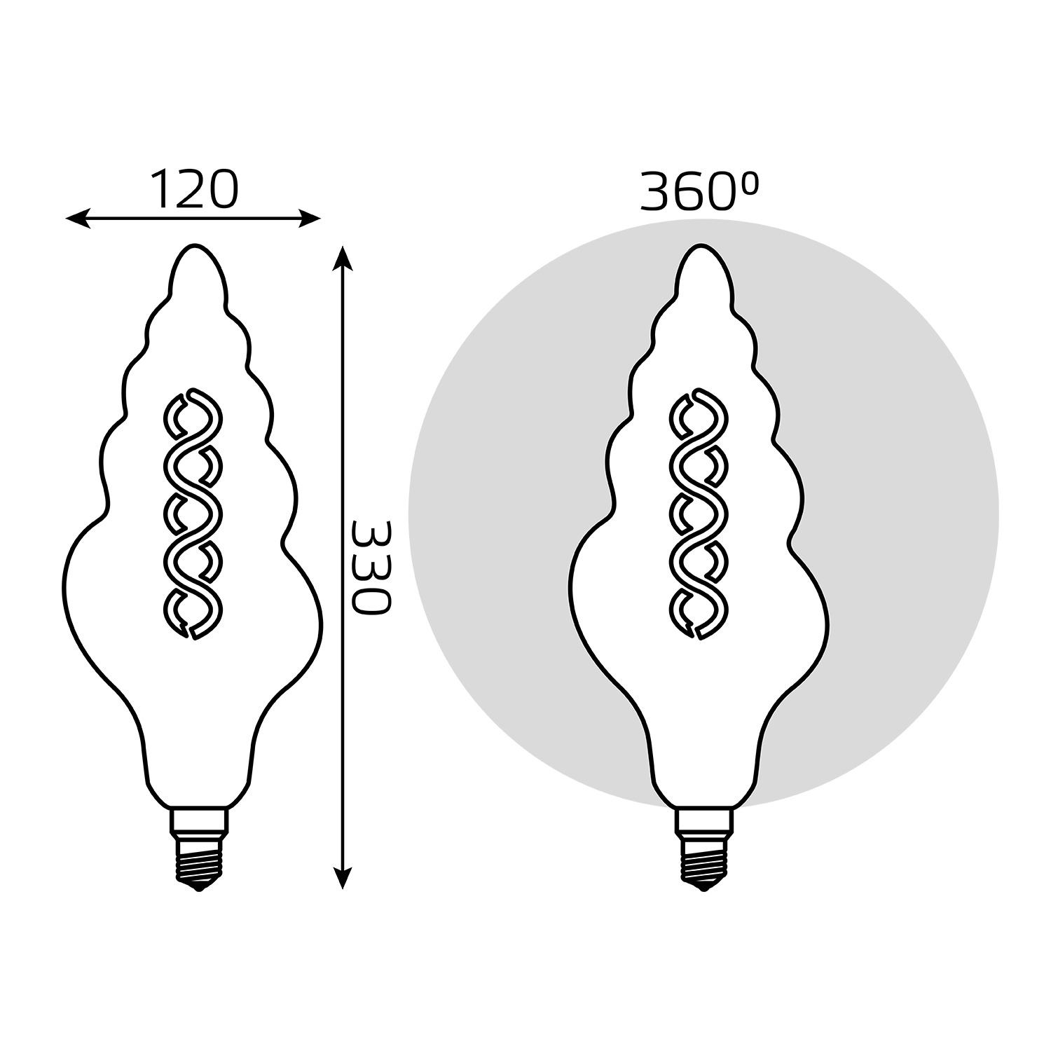 фото Лампа gauss flexible tl120 6w e27 2400k