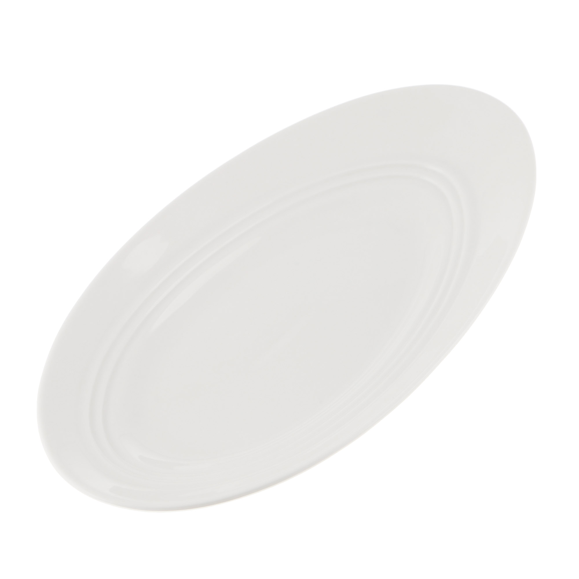 Тарелка Cameo Slanted Oval 24 см, цвет белый - фото 1