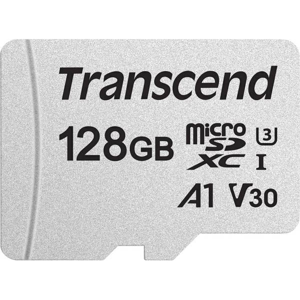 карта памяти micro securedigital 128gb transcend class10 uhs 1 ts128gusd300s a sd адаптер Карта памяти Transcend MicroSD 128GB UHS-I U1 TS128GUSD300S-A