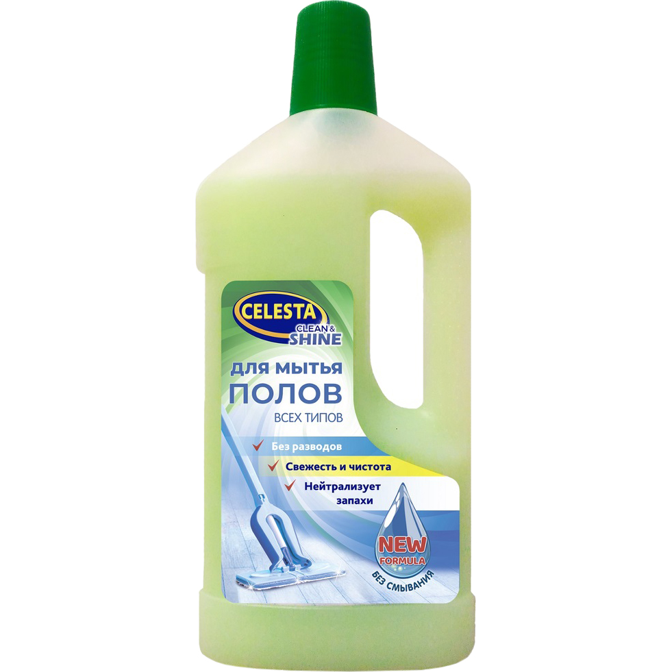 Средство для мытья полов всех типов Celesta Clean & shine 1 л средство для мытья пола celesta с ароматом лимона 900 мл