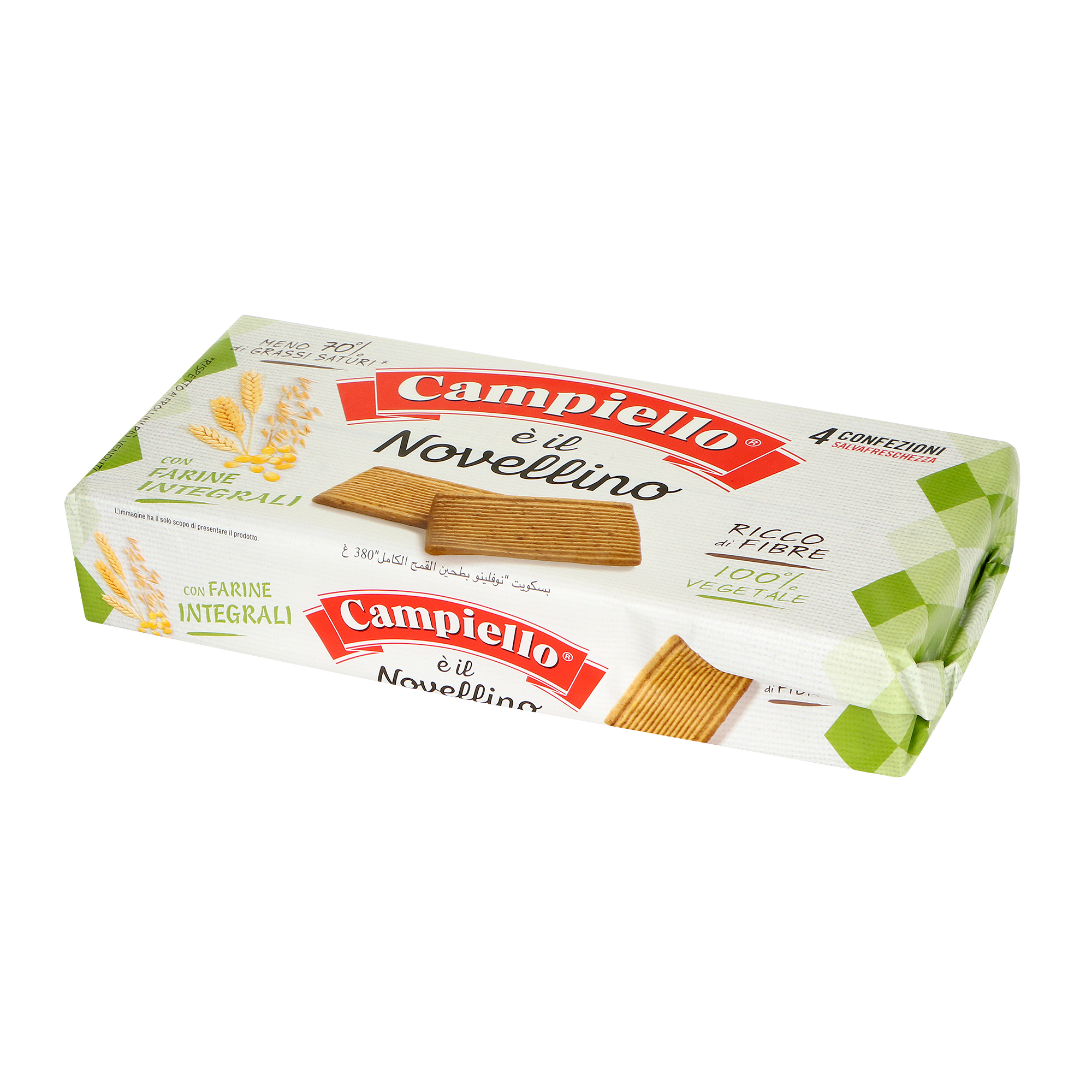 Печенье Campiello e il Novellino цельнозерновое 350 г хлебцы вафельные елизавета пшеничные цельные 90 г