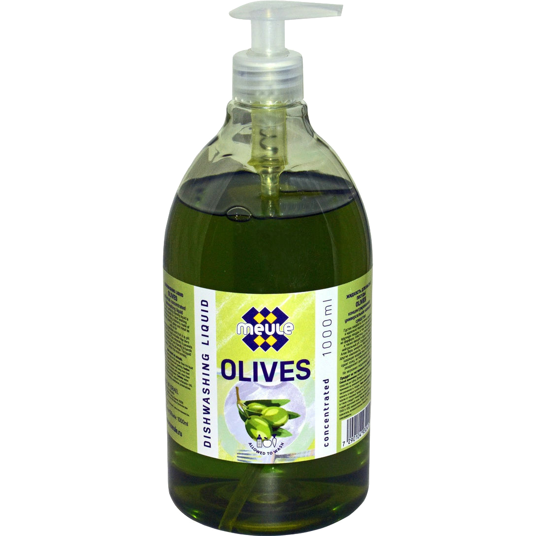 Жидкость Meule Olives для мытья посуды, овощей и фруктов 1 л экологичное средство для мытья фруктов и овощей molecola